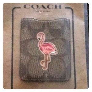 Flamingo card holder for your phone